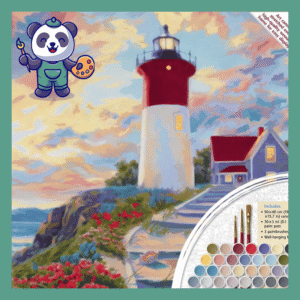 Lighthouse Sunset Paint by Numbers Canvas