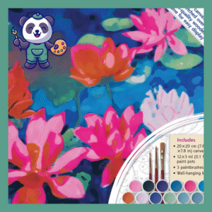 Waterlilies Flower Paint by Numbers Canvas
